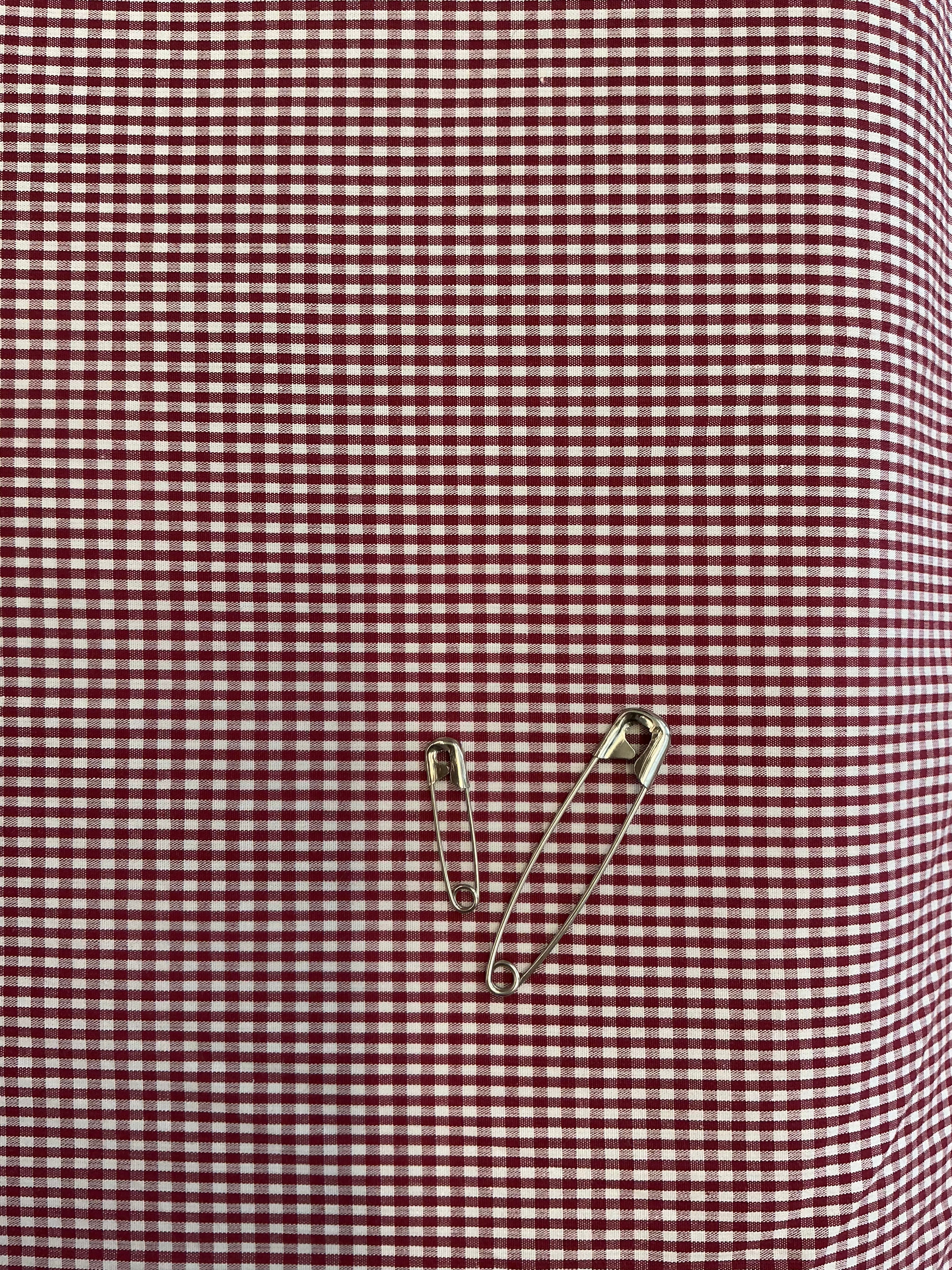 100% cotton small red and white gingham