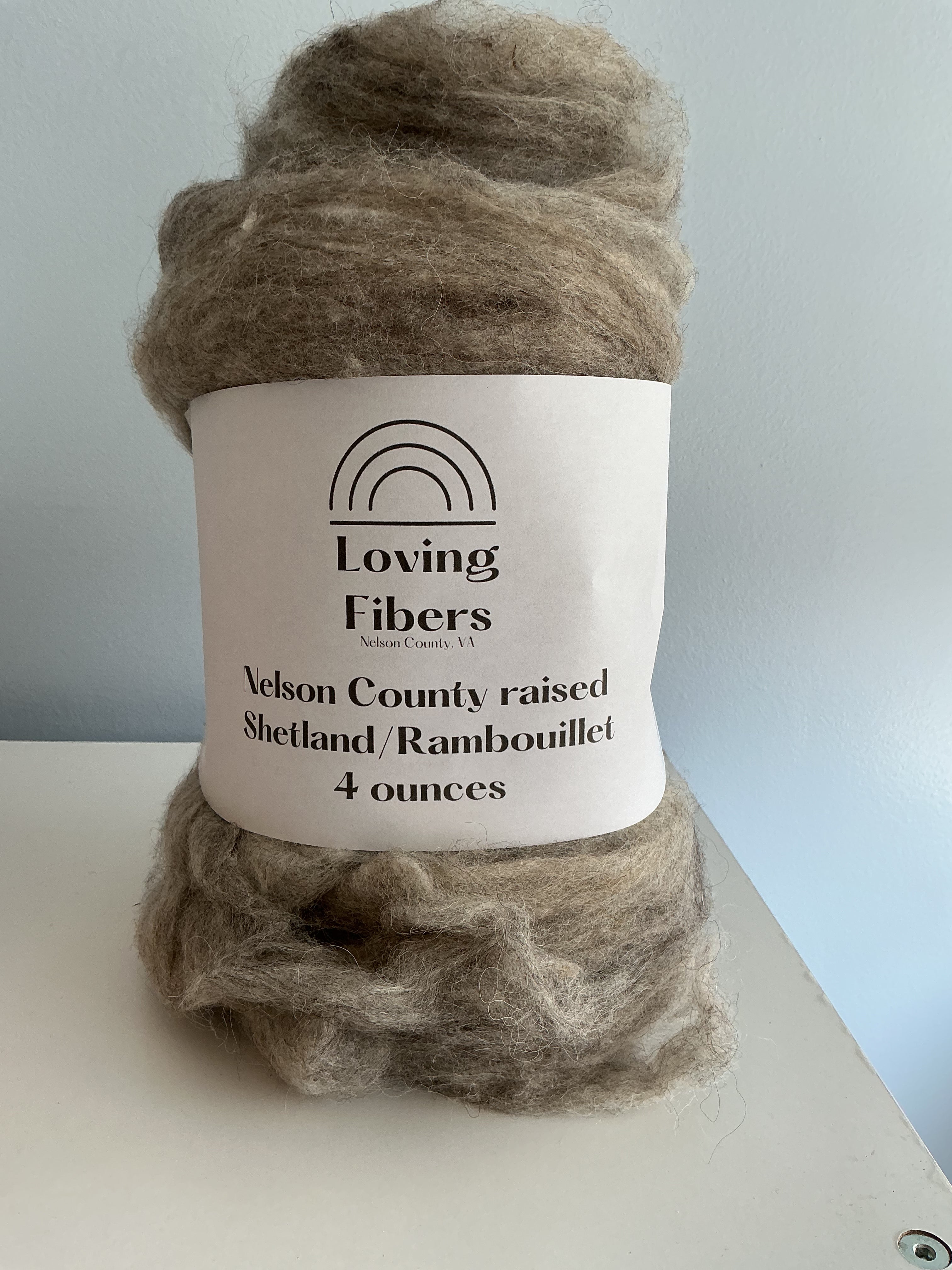 locally grown Shetland and Rambouillet wool roving for spinning