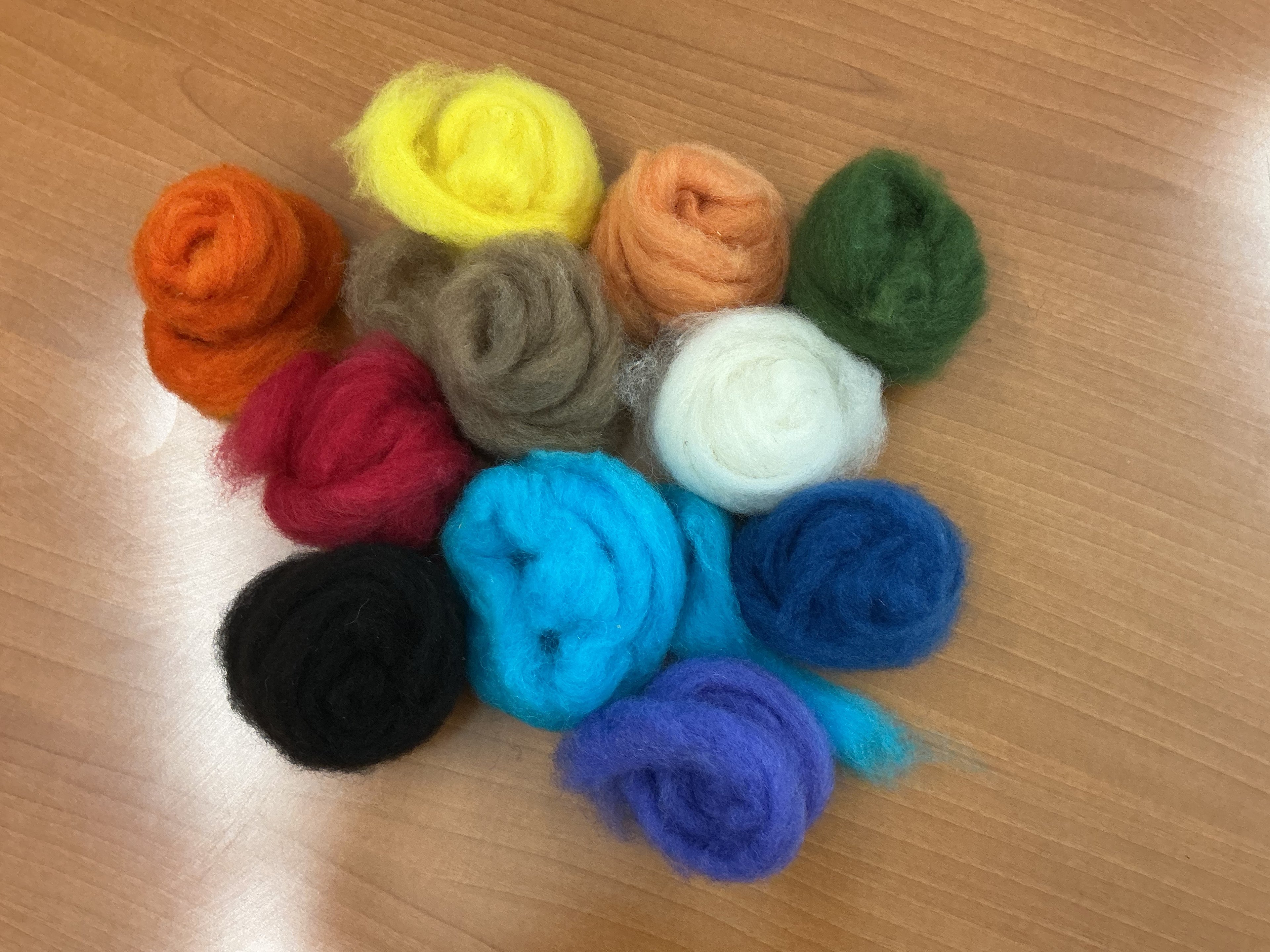 wool roving for needle felting or spinning