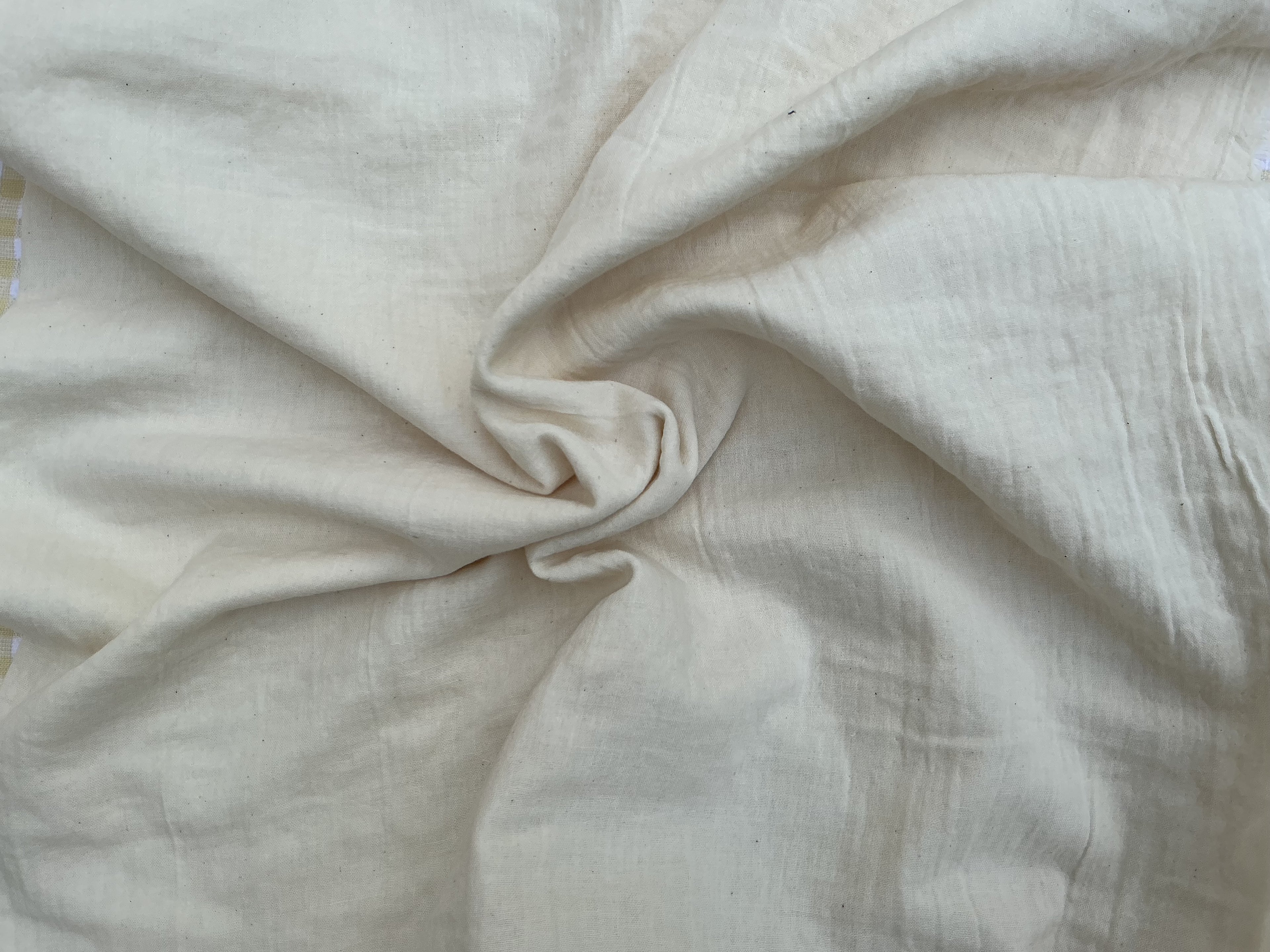 Double cotton gauze, Kokka fabrics, ecru