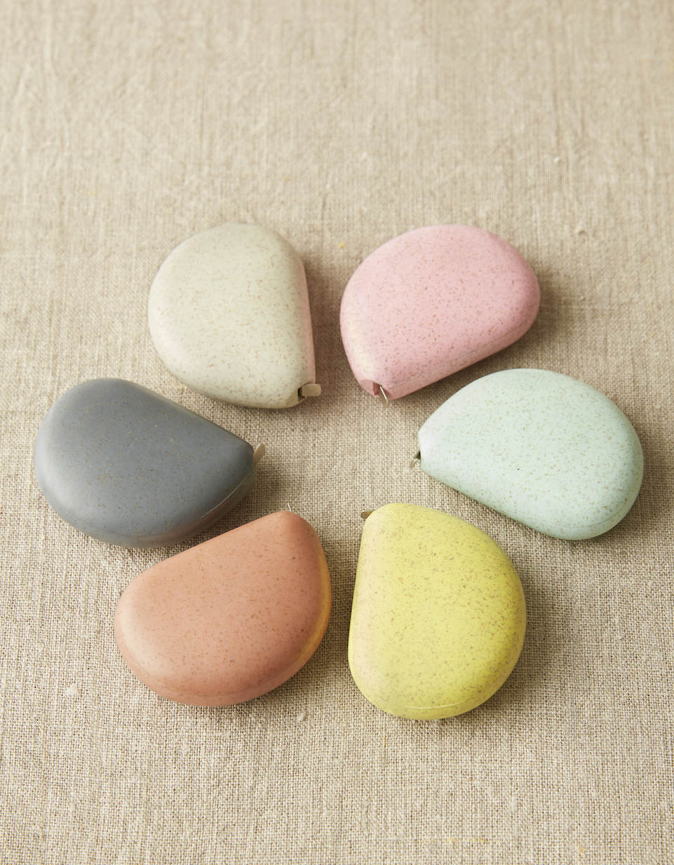 Pebble tape measure in dark grey