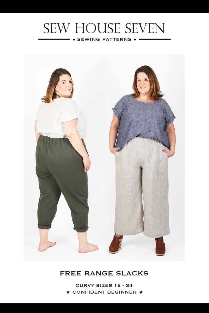 Curvy Free Range Slacks Paper Pattern