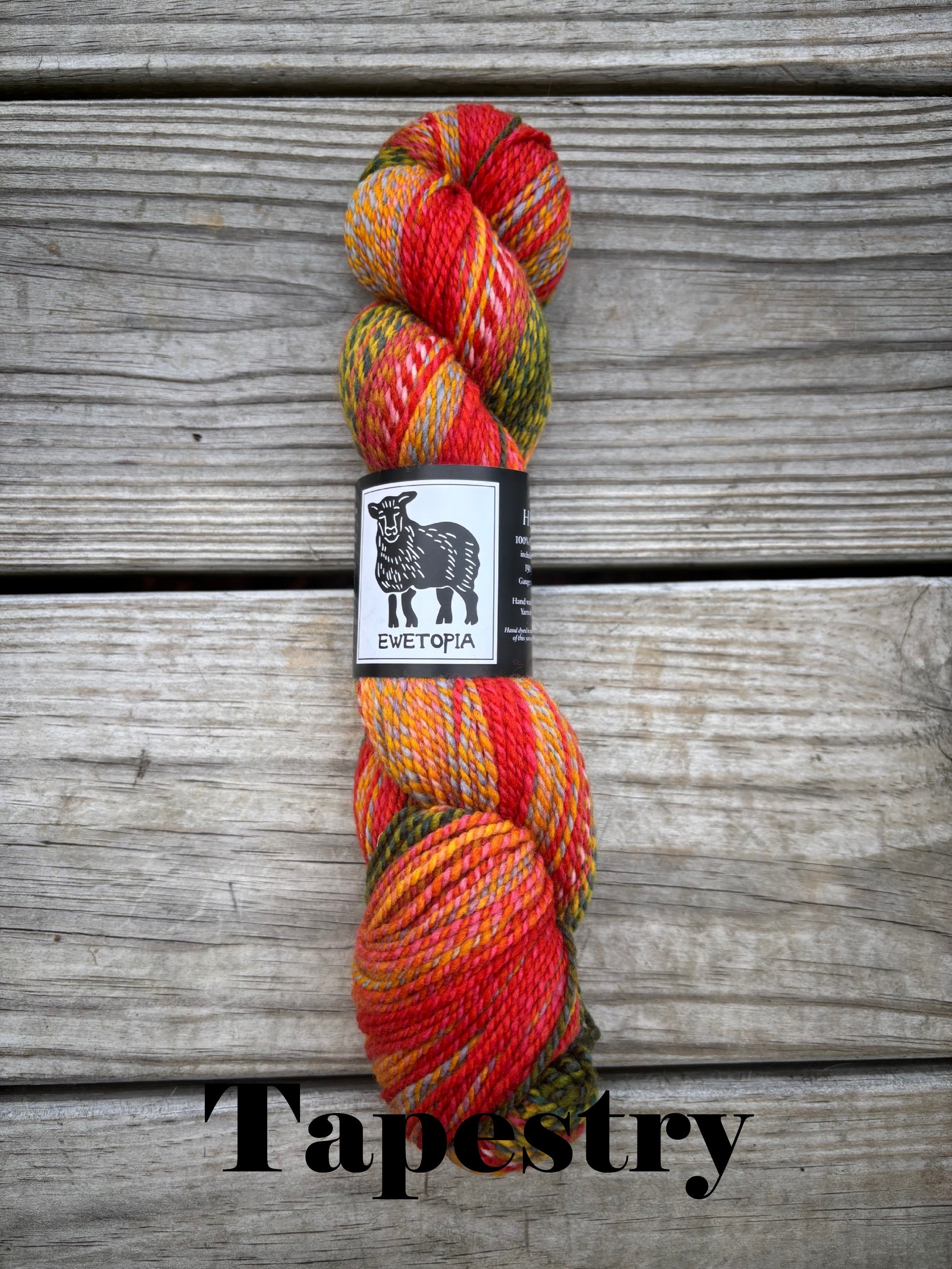 100% USA wool, Targhee/Rambouillet, fingering weight yarn