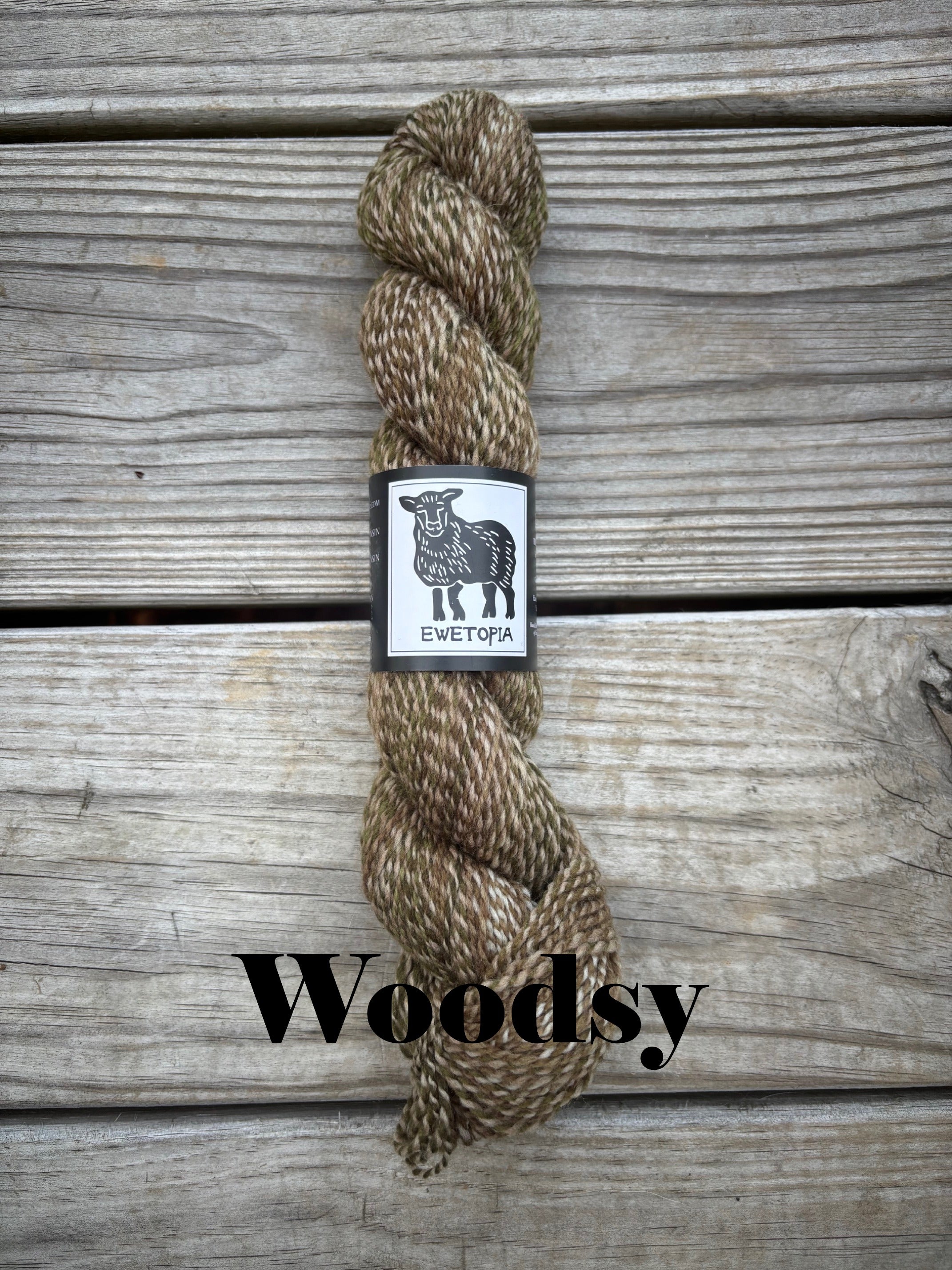 100% USA wool, Targhee/Rambouillet, fingering weight yarn