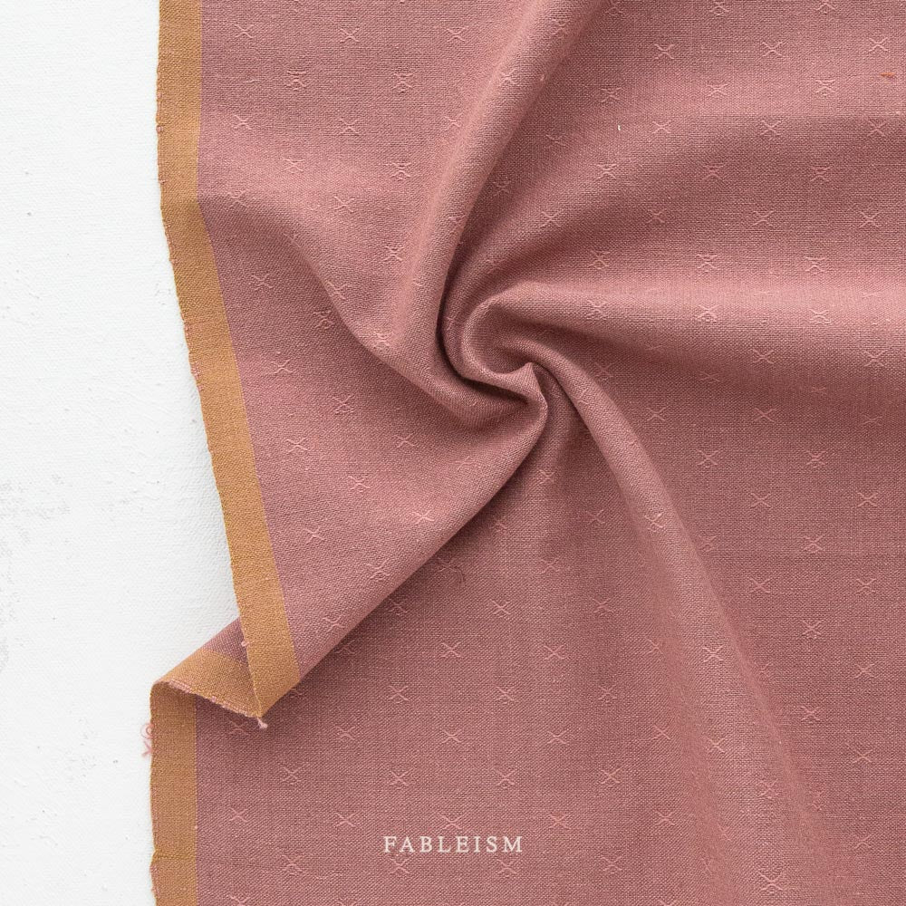 Fableism, cotton, fabric, Sprout, marsala, sewing