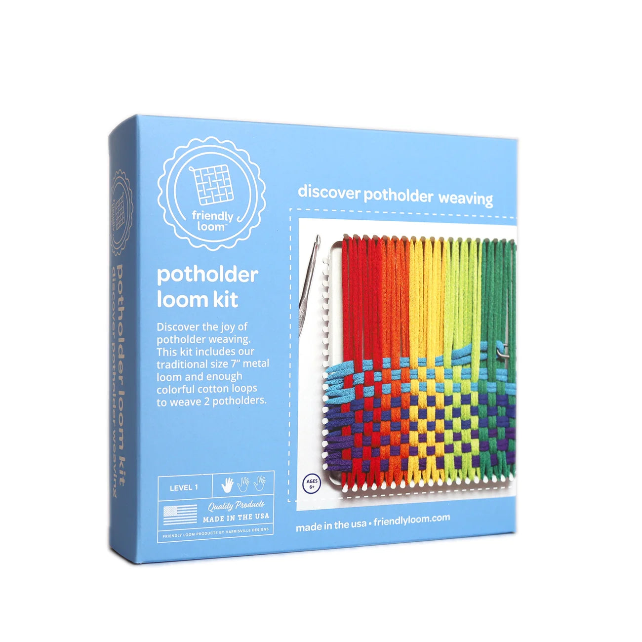 potholder loom kit, friendly looms, cotton loops