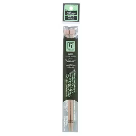 knitting needles, bamboo, size 10